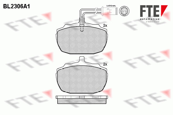 Kit de plaquettes de frein, frein à disque