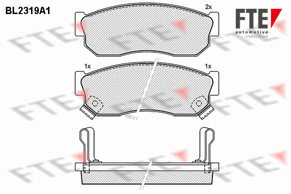 Kit de plaquettes de frein, frein à disque