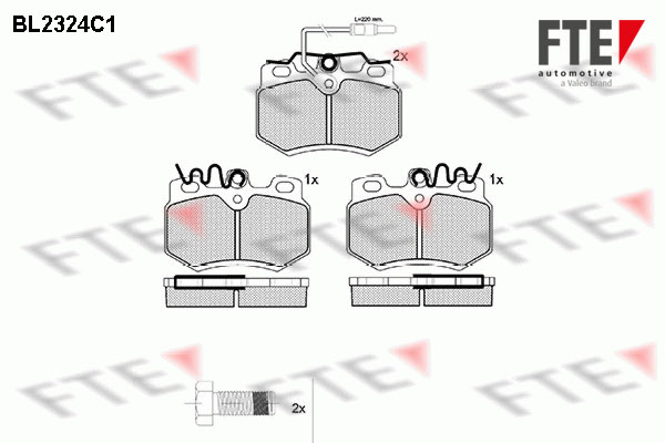 Kit de plaquettes de frein, frein à disque