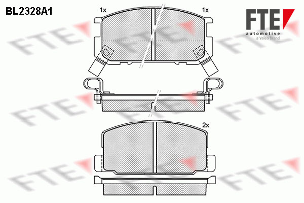 Kit de plaquettes de frein, frein à disque