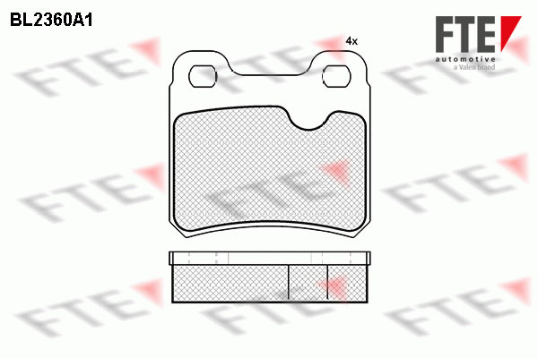 Kit de plaquettes de frein, frein à disque