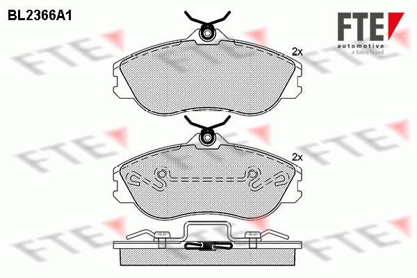 Kit de plaquettes de frein, frein à disque