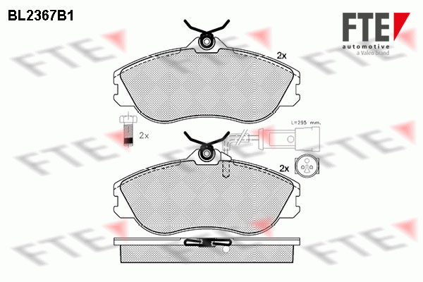 Kit de plaquettes de frein, frein à disque