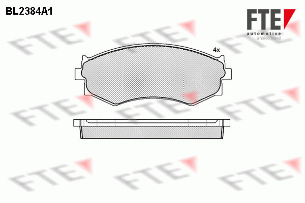 Kit de plaquettes de frein, frein à disque