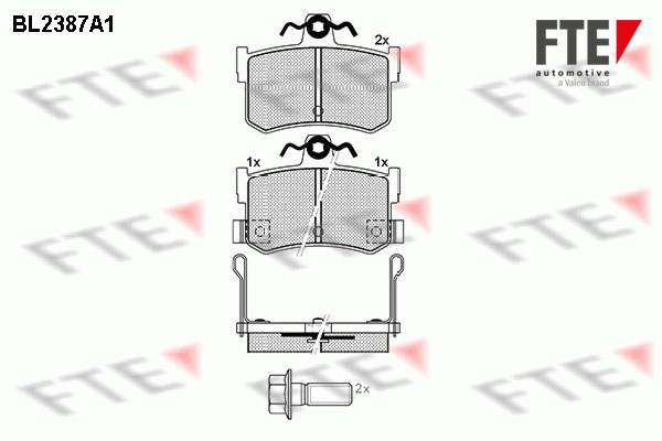 Kit de plaquettes de frein, frein à disque