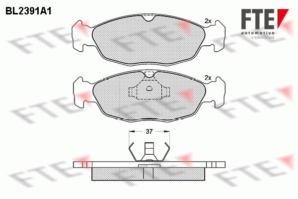 Kit de plaquettes de frein, frein à disque