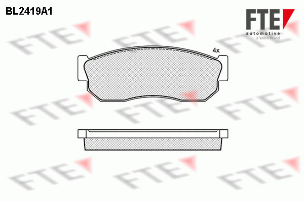 Kit de plaquettes de frein, frein à disque