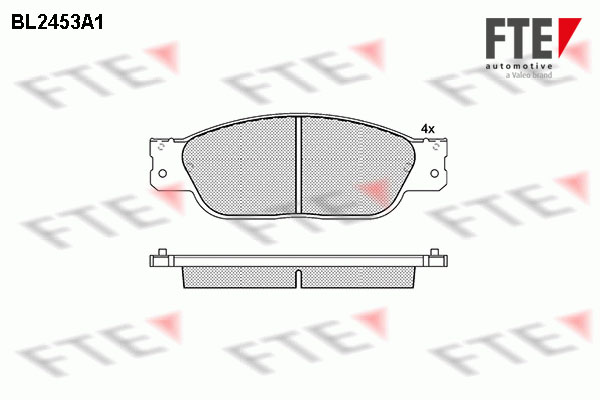 Kit de plaquettes de frein, frein à disque