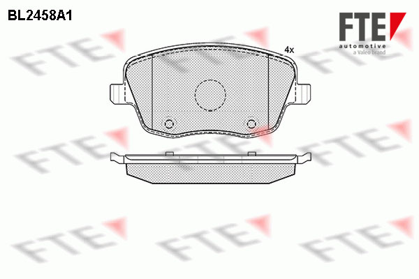 Kit de plaquettes de frein, frein à disque