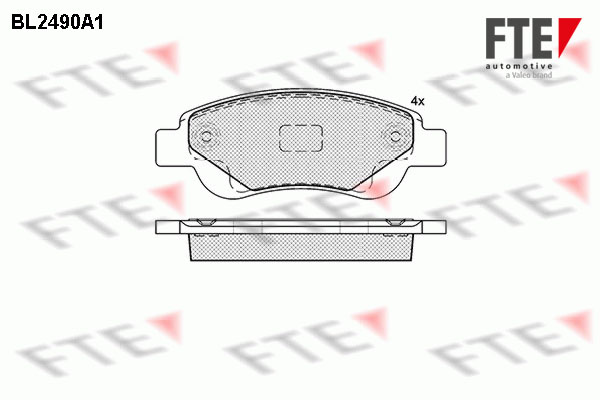 Kit de plaquettes de frein, frein à disque