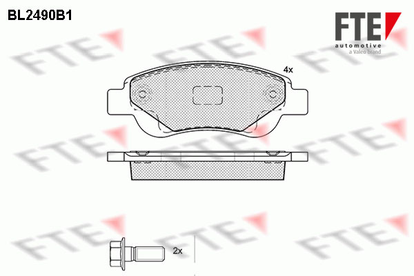 Kit de plaquettes de frein, frein à disque