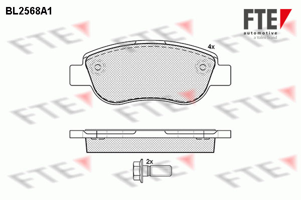 Kit de plaquettes de frein, frein à disque