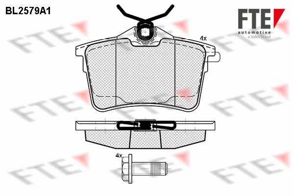 Kit de plaquettes de frein, frein à disque