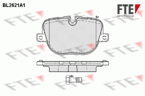 Kit de plaquettes de frein, frein à disque