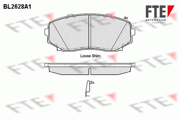 Kit de plaquettes de frein, frein à disque