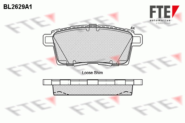 Kit de plaquettes de frein, frein à disque