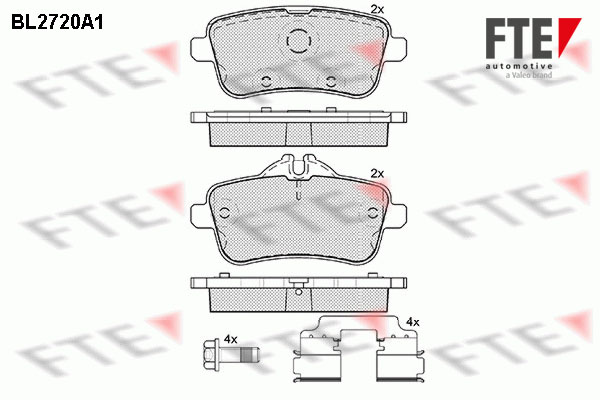 Kit de plaquettes de frein, frein à disque