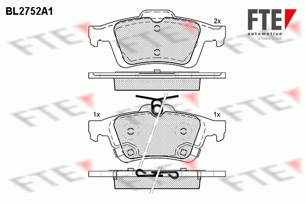 Kit de plaquettes de frein, frein à disque