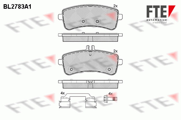 Kit de plaquettes de frein, frein à disque