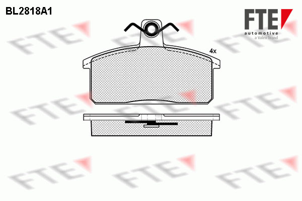 Kit de plaquettes de frein, frein à disque