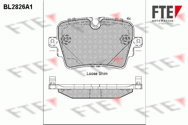 Kit de plaquettes de frein, frein à disque