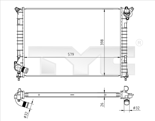 Radiateur, refroidissement du moteur