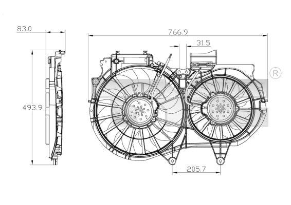 Ventilateur, refroidissement du moteur