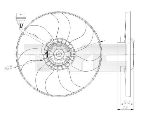 Ventilateur, refroidissement du moteur