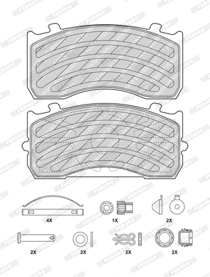 Kit de plaquettes de frein, frein à disque