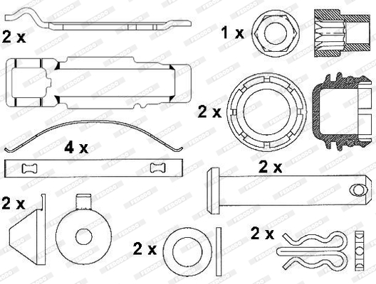 Kit de plaquettes de frein, frein à disque