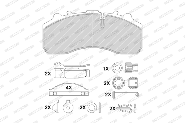 Kit de plaquettes de frein, frein à disque