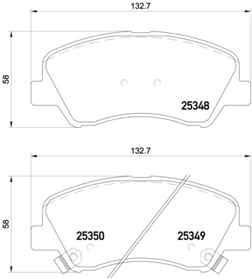 Kit de plaquettes de frein, frein à disque