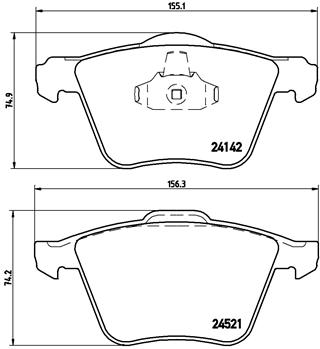 Kit de plaquettes de frein, frein à disque