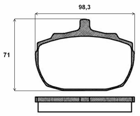 Kit de plaquettes de frein, frein à disque