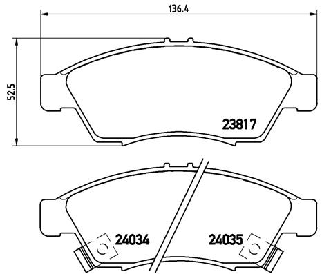 Kit de plaquettes de frein, frein à disque