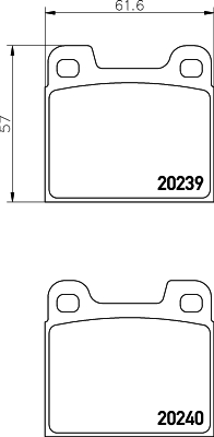 Kit de plaquettes de frein, frein à disque