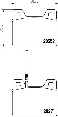 Kit de plaquettes de frein, frein à disque