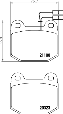 Kit de plaquettes de frein, frein à disque