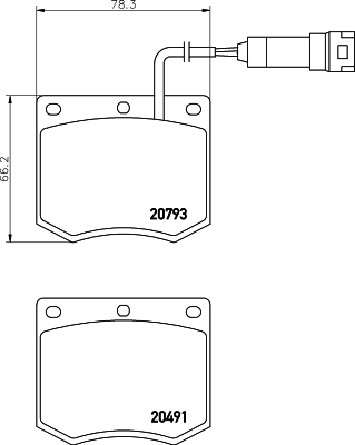 Kit de plaquettes de frein, frein à disque