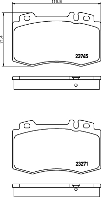 Kit de plaquettes de frein, frein à disque