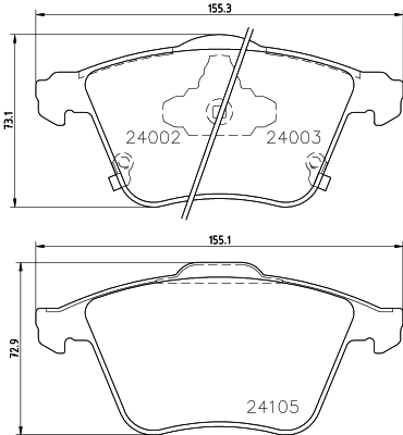 Kit de plaquettes de frein, frein à disque