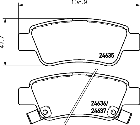 Kit de plaquettes de frein, frein à disque