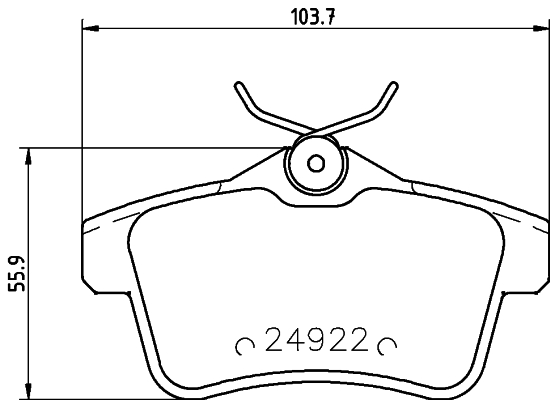 Kit de plaquettes de frein, frein à disque