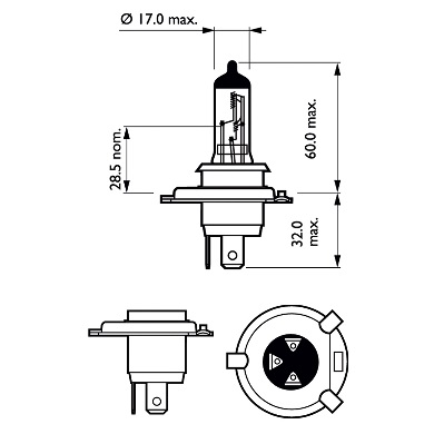 Ampoule, projecteur longue portée